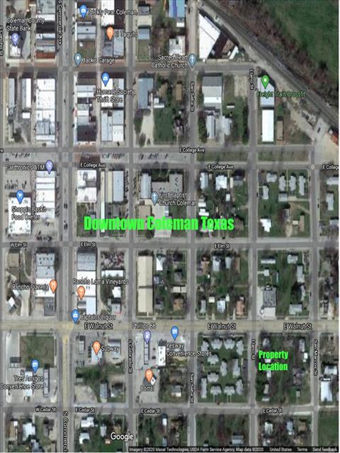 Property Location in Coleman Texas