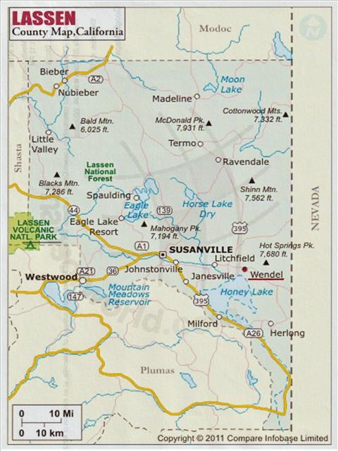 Lassen County Map