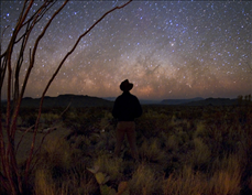 Starry night sky Big Bend National Park