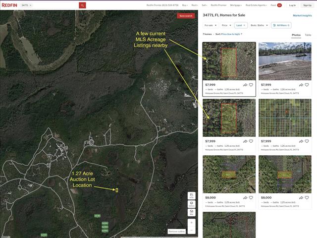 Redfin Acreage Listings