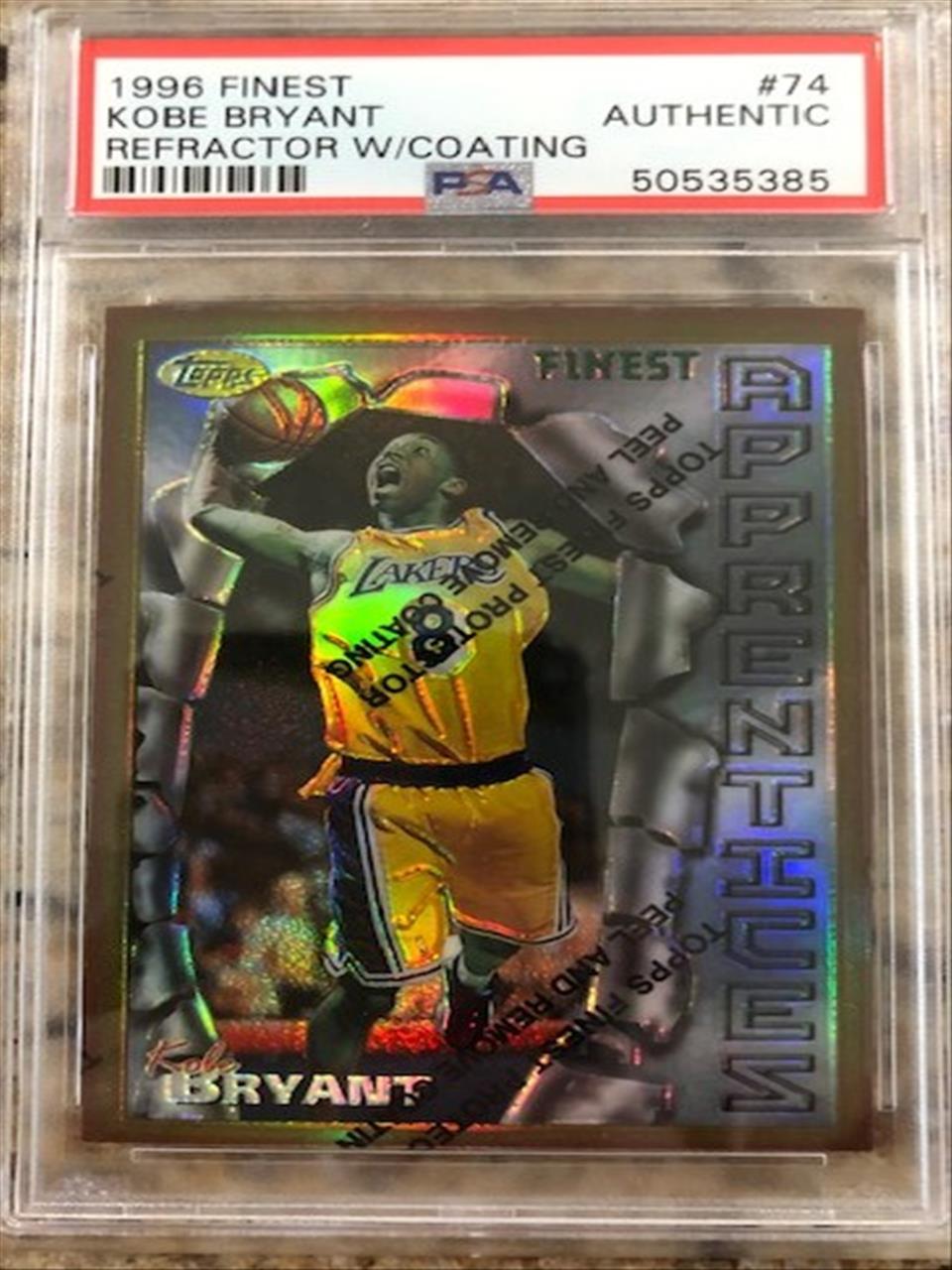 Sold at Auction: 1996 Topps Kobe Bryant Rookie Card
