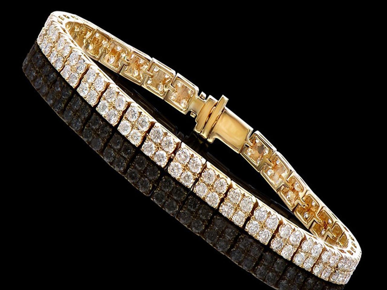 Bid4Assetscom  Auction Detail  1106075 515 Cts Certified Natural  Diamonds 14K Gold Bracelet Value 15885
