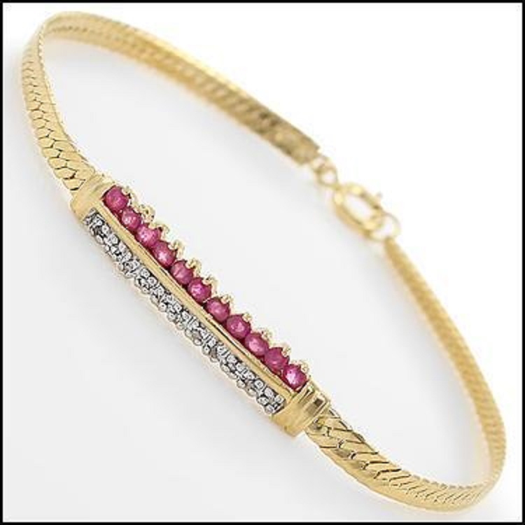 $1,985 Value! 0.72 CTW Natural Ruby & Diamond Designer Bracelet NEW