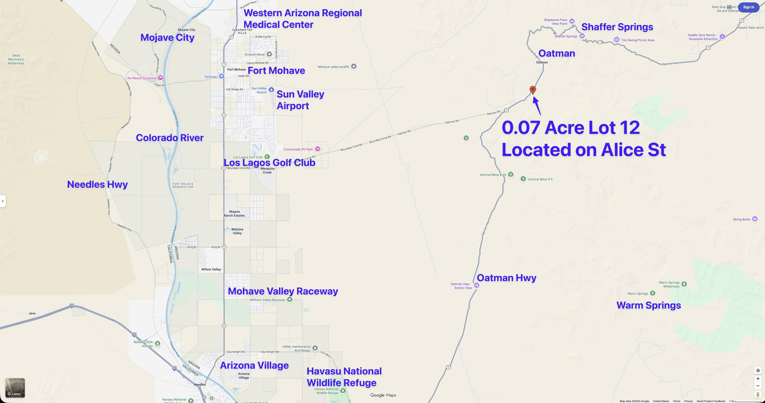 0.07 Acre Lot 12, NO LIENS! 1.4 Miles From Oatman, AZ! Bid Starts $1 No Reserve!的来源图片