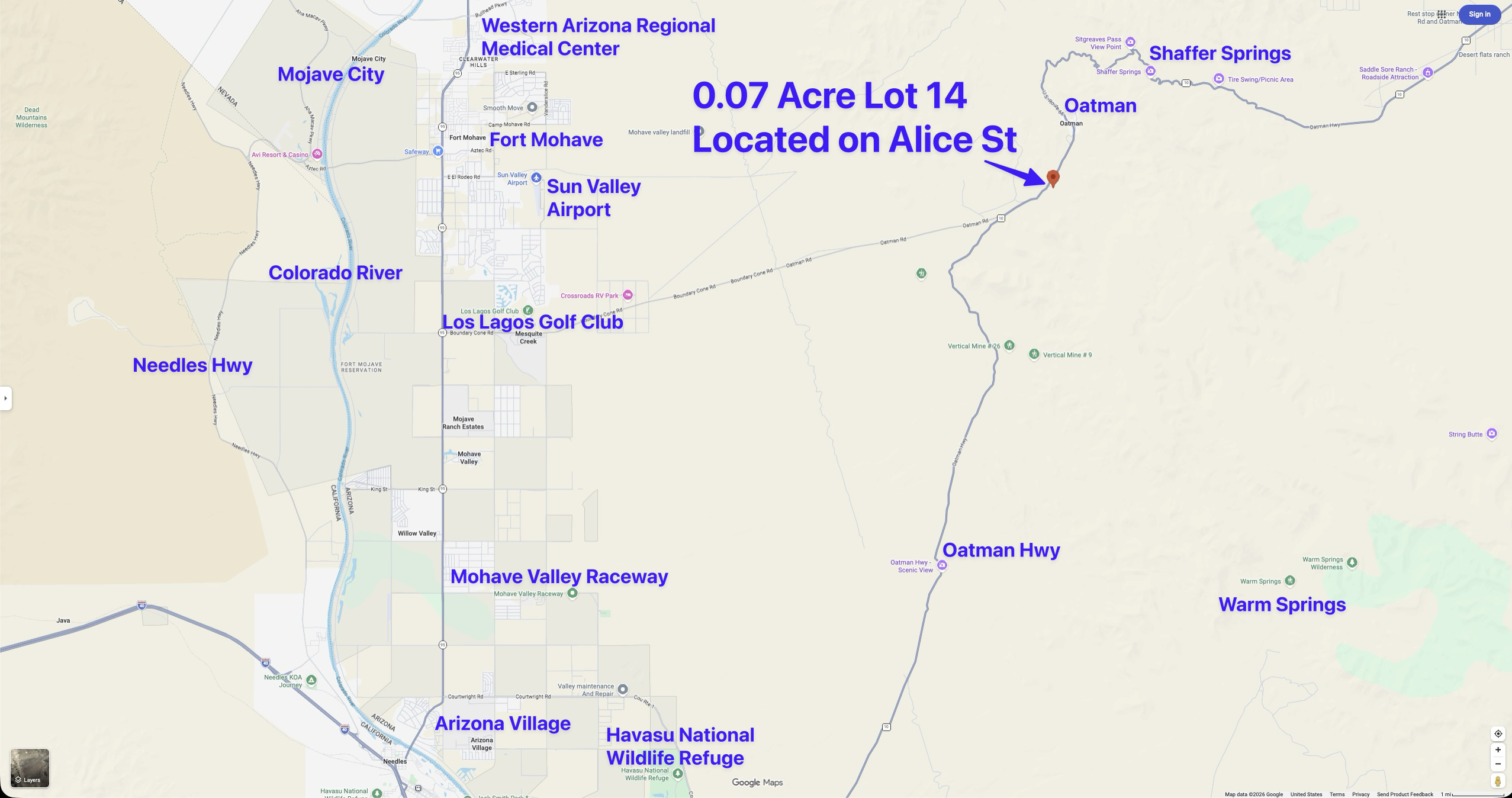 0.07 Acre Lot 14, NO LIENS! 1.4 Miles From Oatman, AZ! Bid Starts $1 No Reserve!的来源图片
