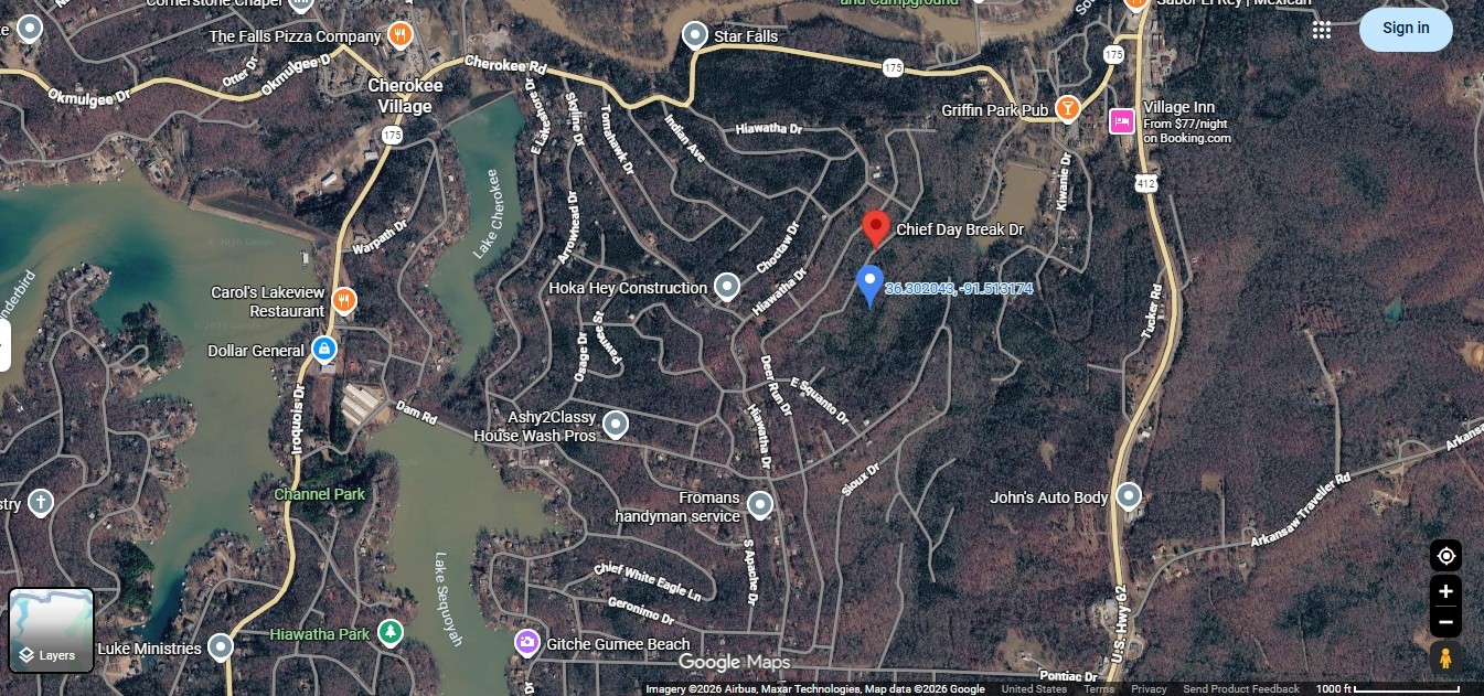 Lake Sequoyah Area**Close to Lake*Hillcrest Cir*W/Amenities**Taxes Current**Cherokee Village Ar的来源图片