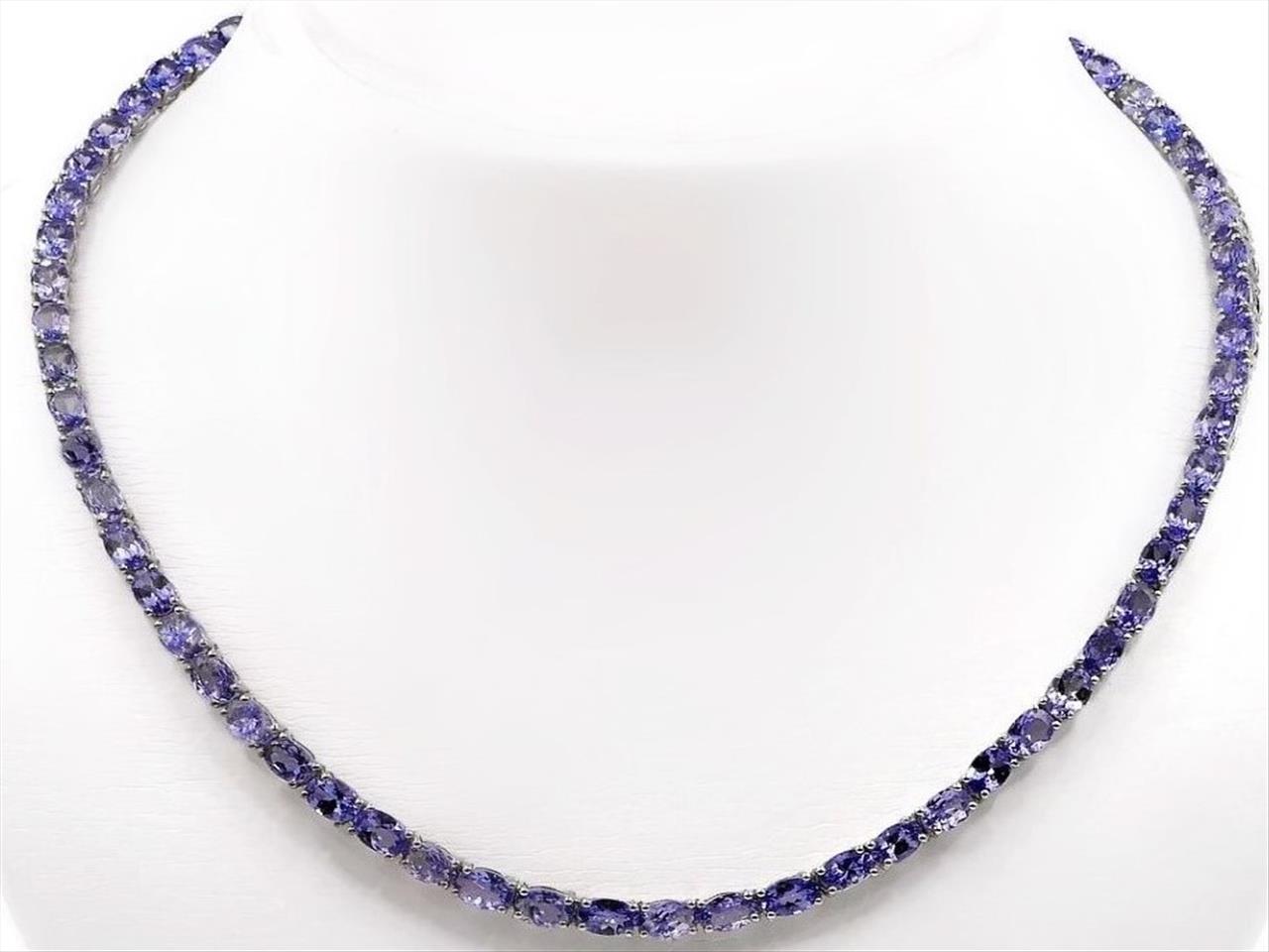 Cassiopeia Necklace - 16 inch handstrung tanzanite and Ethiopan white opal  necklace — Stranded